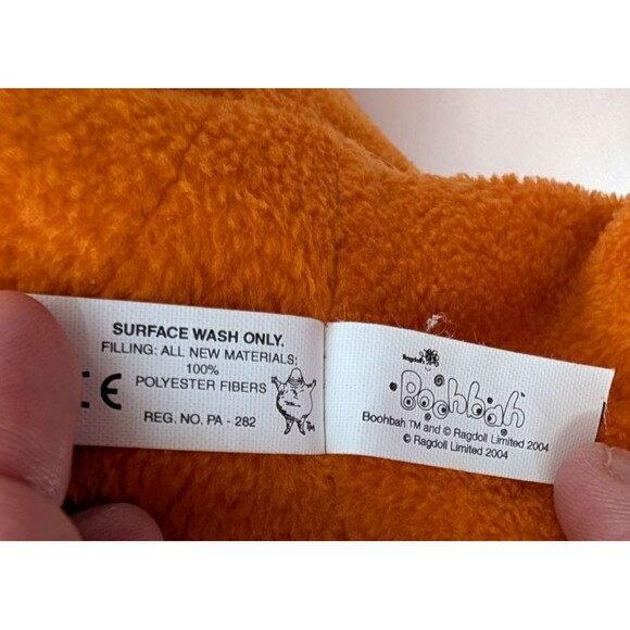 Extra Large Orange Boobah Zing Zing Zingbah 2004 Vtg Plush Toy Hasbro 24" - Picture 6 of 6